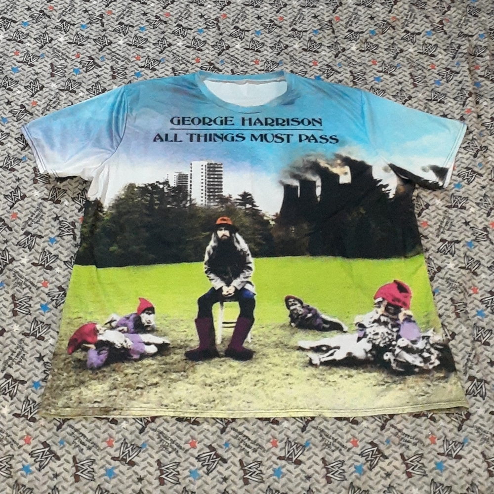 George Harrison All Things Must Pass All Over Big Print Jersey Shirt Tee